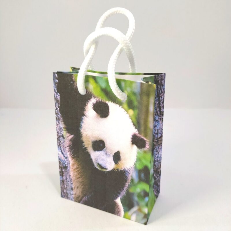 1023-Papierová taška-Panda,XS